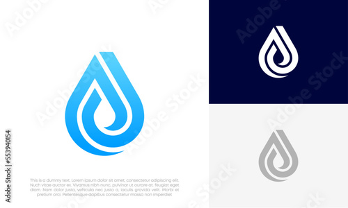 water drop logo design vector