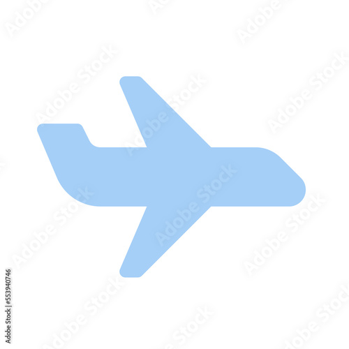 Airliner flat color ui icon. Passenger flight. Transport mode. Commercial airplane. GPS navigation. Simple filled element for mobile app. Colorful solid pictogram. Vector isolated RGB illustration
