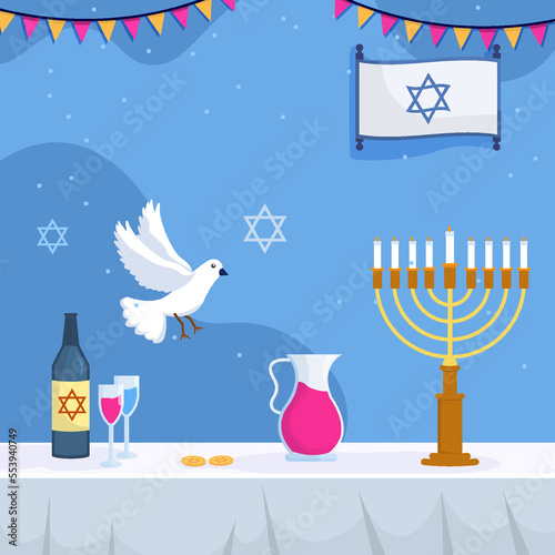 Hanukkah Festivity Background