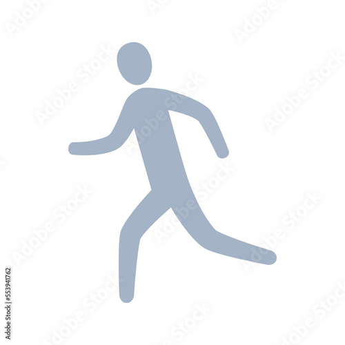 Human movement icon  silhouette illustration of running man.