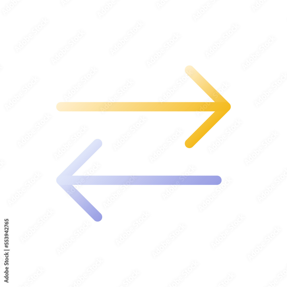 Exchange flat gradient two-color ui icon. Send and receive mail. Postal services. Communication. Simple filled pictogram. GUI, UX design for mobile application. Vector isolated RGB illustration Exchange flat gradient two-color ui icon. Send and receive mail. Postal services. Communication. Simple filled pictogram. GUI, UX design for mobile application. Vector isolated RGB illustration