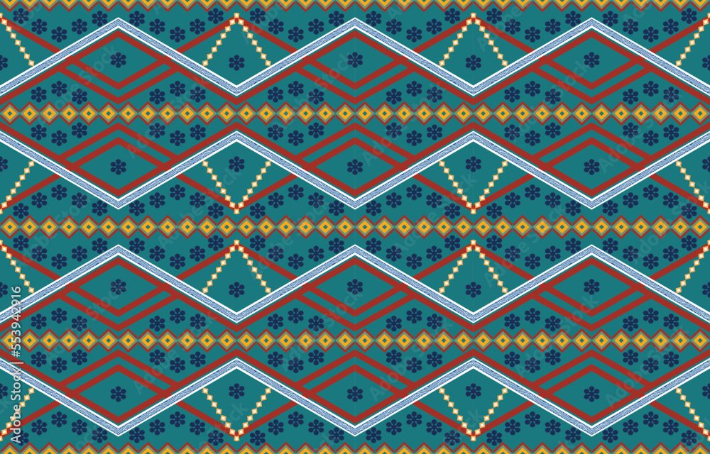 Geometric ethnic pattern design. Aztec fabric carpet mandala ornament chevron textile decoration wallpaper.