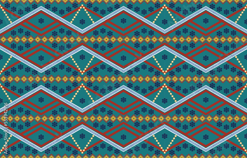 Geometric ethnic pattern design. Aztec fabric carpet mandala ornament chevron textile decoration wallpaper.