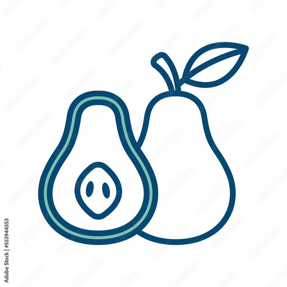 pear icon vector design template in white background