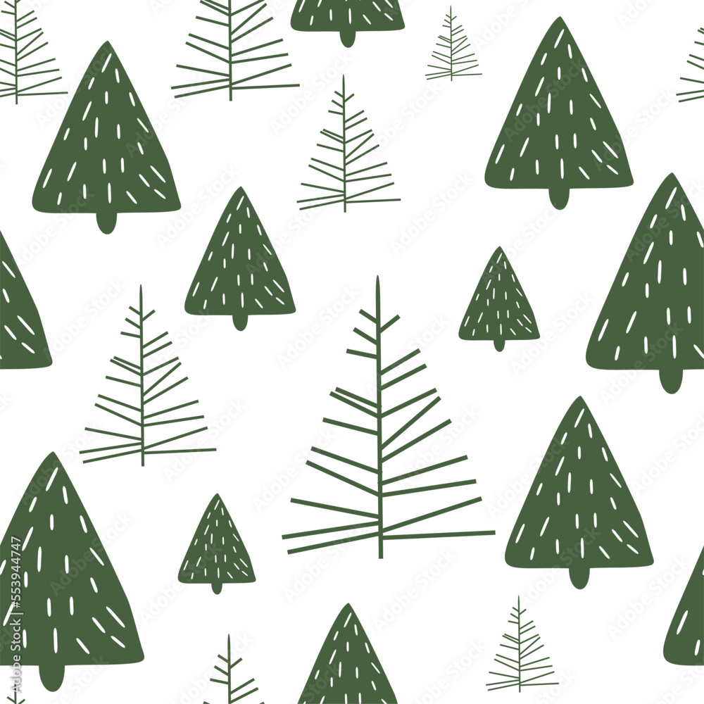 Obraz premium christmas trees set