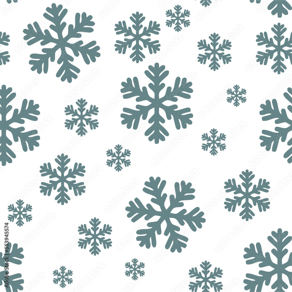 Fototapeta premium set of snowflakes on white