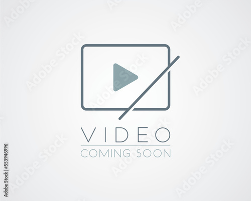 Video coming soon. No footage video. No video available. Default video thumbnail available. Video not available icon. Vector stock illustration.
