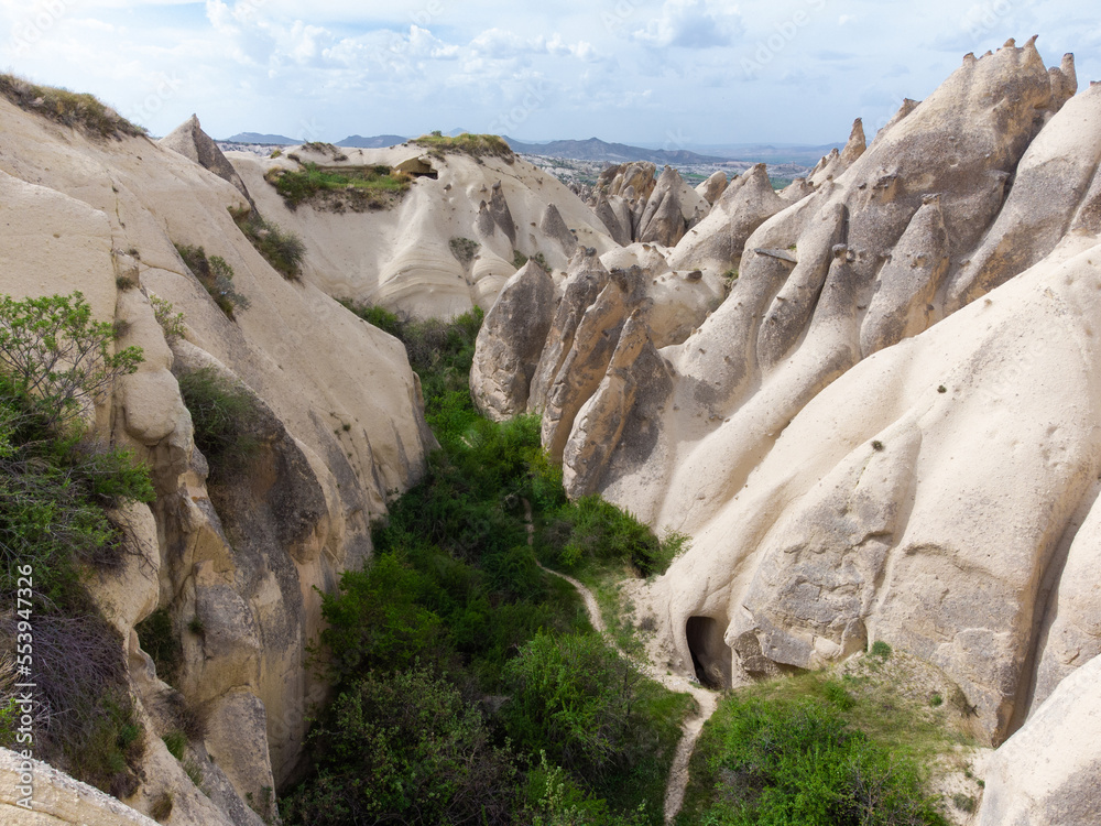 beautiful mountain scenery of Cappadocia