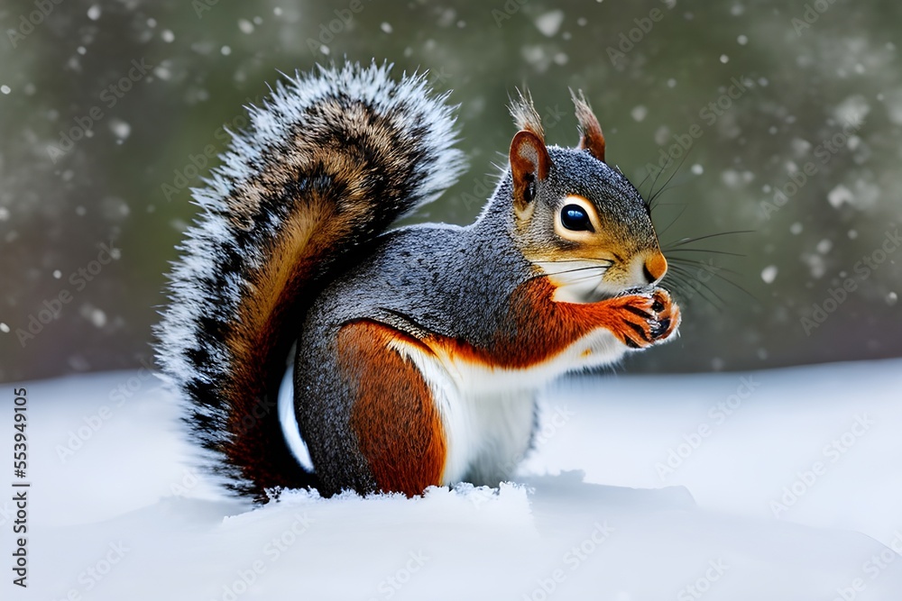 雪の中のリス with generative ai 雪の中のリス with generative ai
