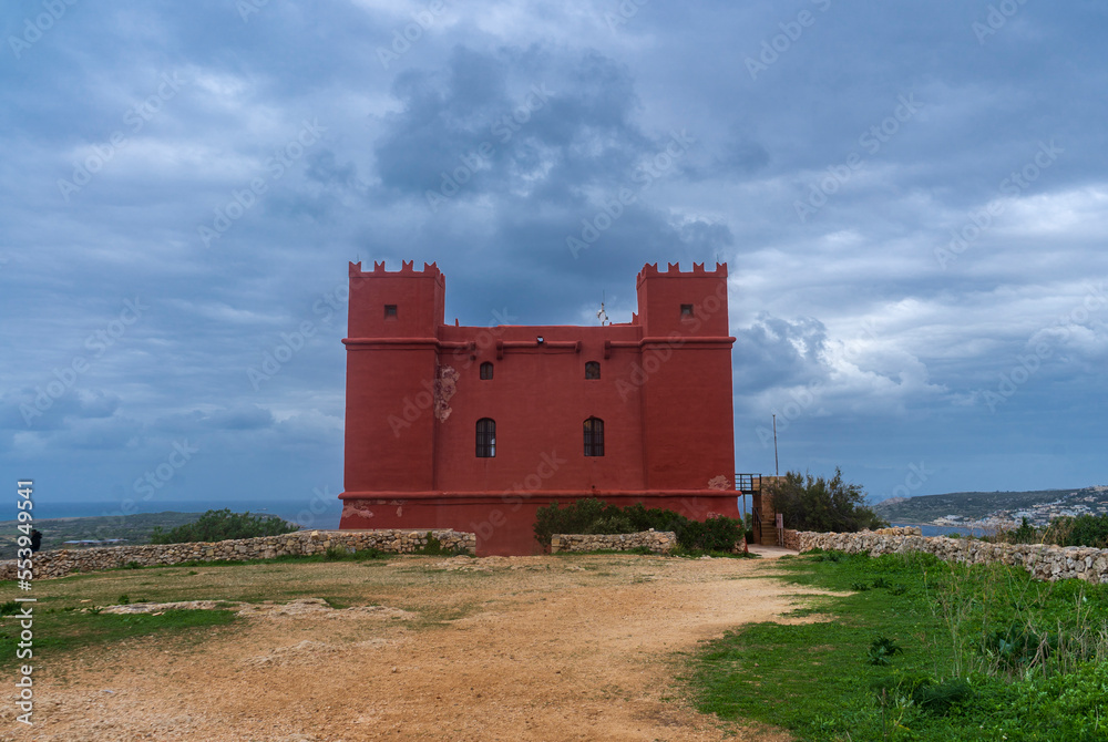 The red tower from Malta also known as St Agatha’s Tower, was built in 1649 by the knights of saint John.