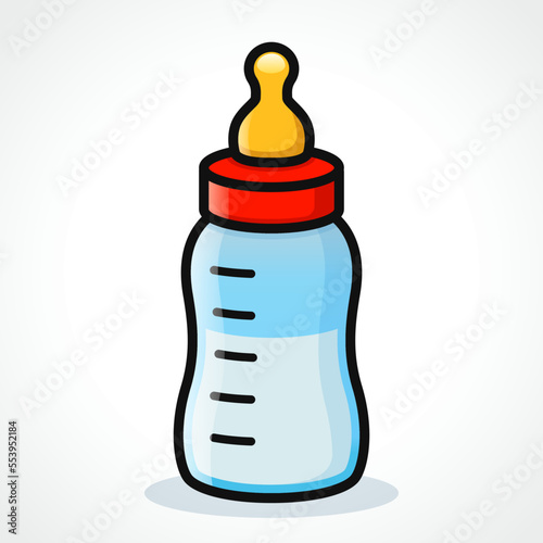 baby bottle color drawing cartoon