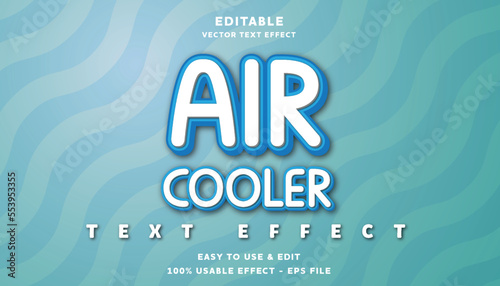 air cooler editable text effect with modern and simple style, usable for logo or campaign title