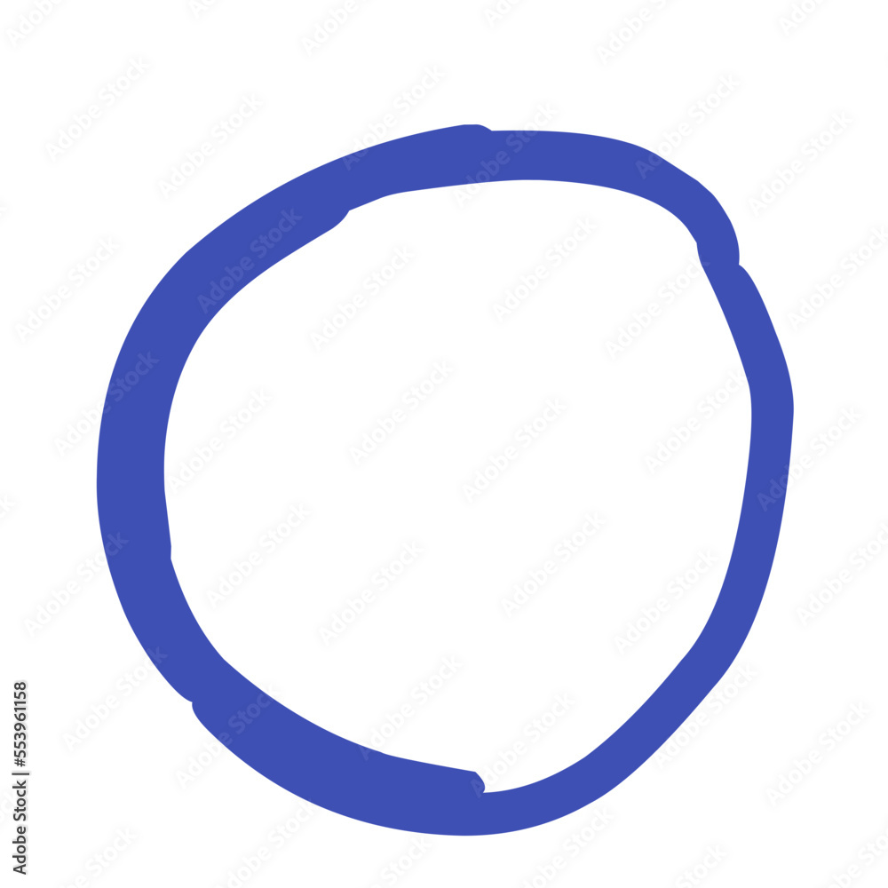 Pen drawing circle vector on notes page Pen drawing circle vector on notes page