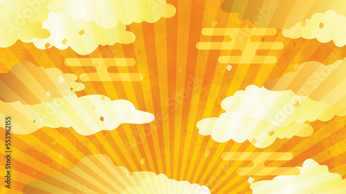 おめでたい 　和風背景イラスト