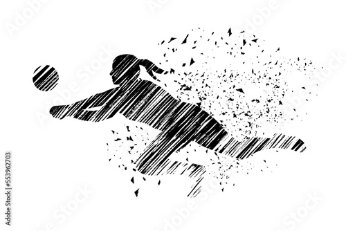 Volleyball sport graphic for use as a template for flyer or for use in web design.