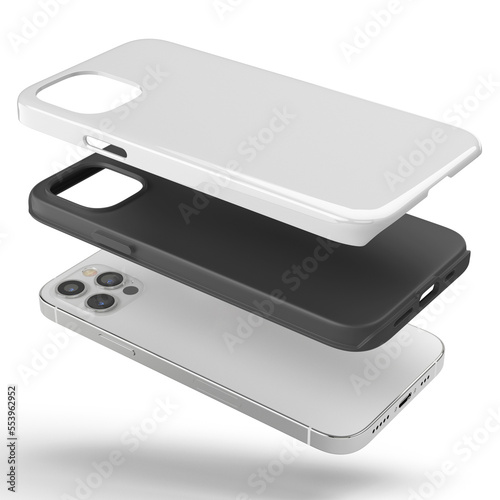 3d illustration - blank phone case