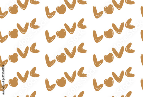 Valentine's day pattern. Seamless patterns with decorative hearts. Love. Romantic patterns for wedding invitations, greeting cards, print, gift wrap, card. Hearts. Vector illustration