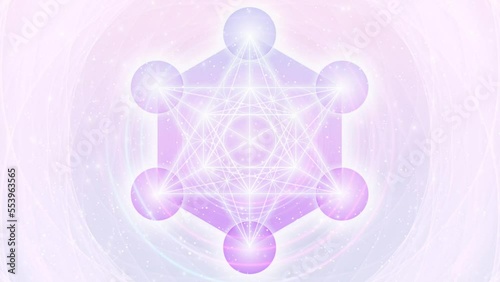 Archangel Metatron's Cube Sacred Geometry, Meditation Animation, Visualization, Visualizer photo