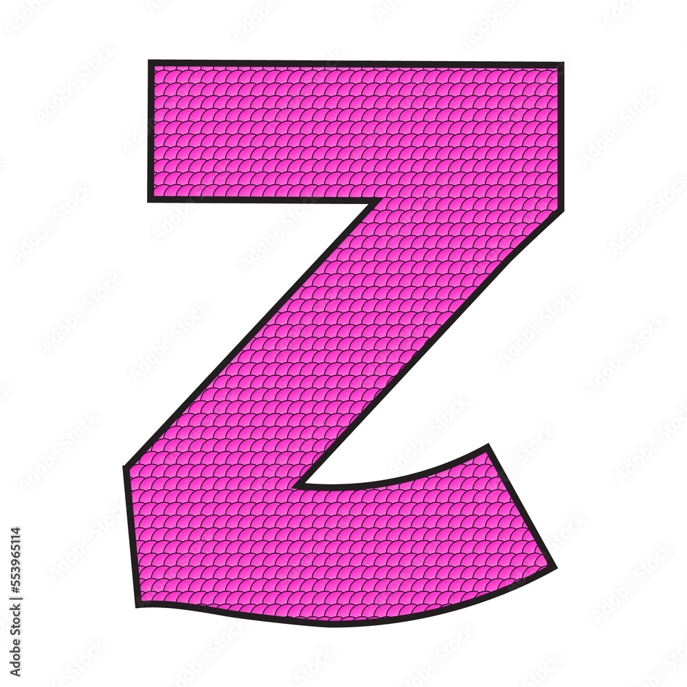 Alphabet Z illustration isolated on png transparent background. Stock ...