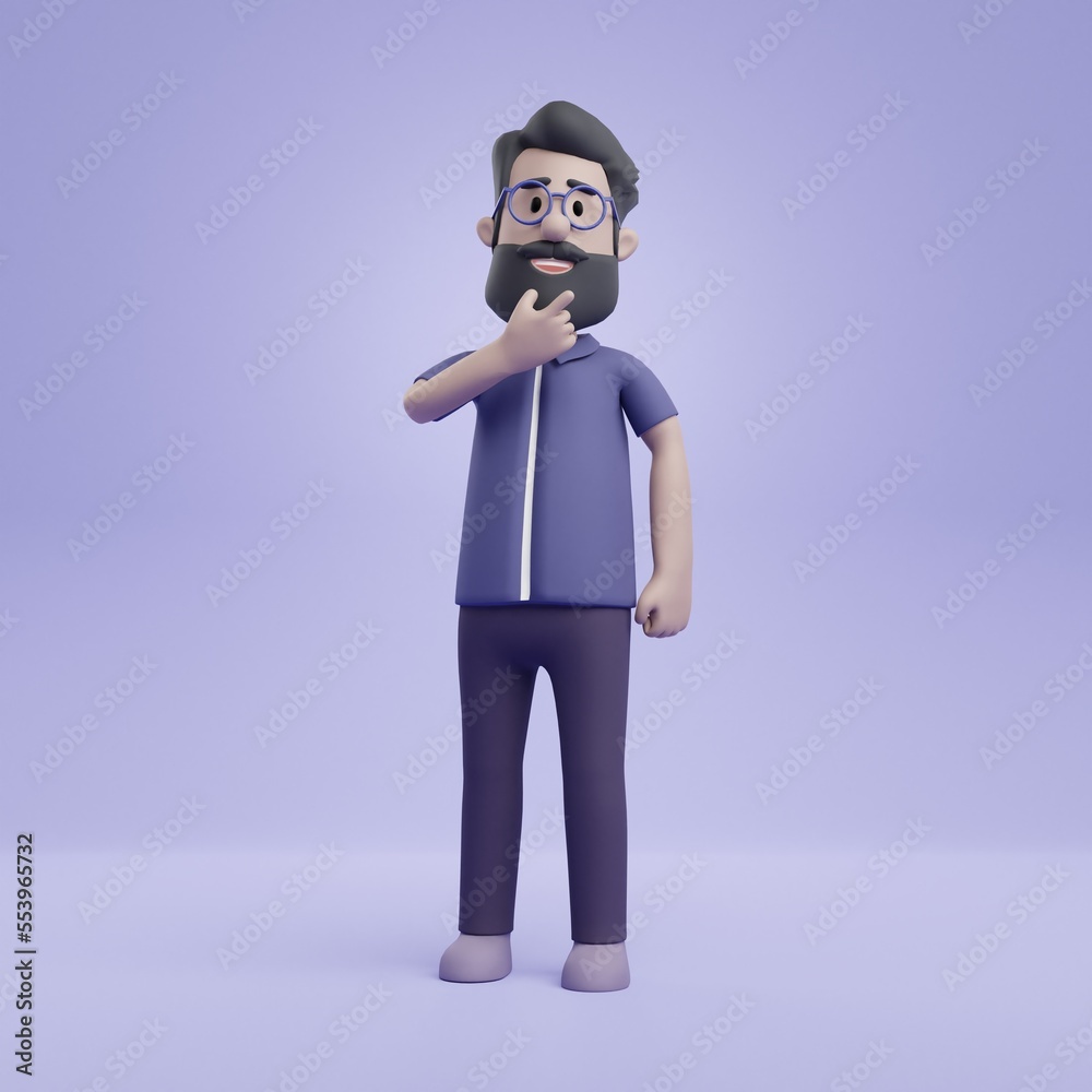 3D Man Curious Thinking Concerning Happy Suggest Recommend Casually 3D Man Curious Thinking Concerning Happy Suggest Recommend Casually