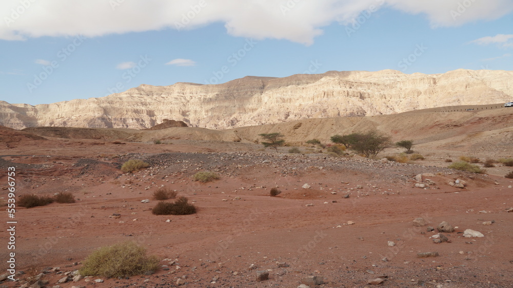 Rock and red terrain, in the national geological Timna park, Israel Rock and red terrain, in the national geological Timna park, Israel