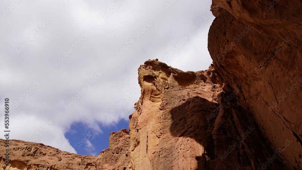 Fototapeta premium Rocks near Solomons pillars, Timna Park, Negev desert, Israel