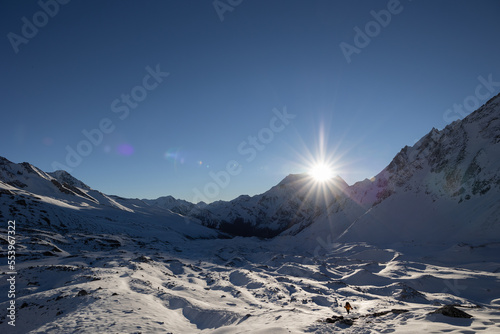 sunrise over Larkiya La