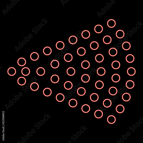 Neon spray Aerosol jet Water spray mist of atomizer from cosmetic bottle red color vector illustration image flat style