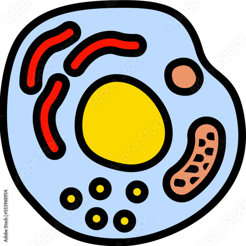 cell flat line style icon