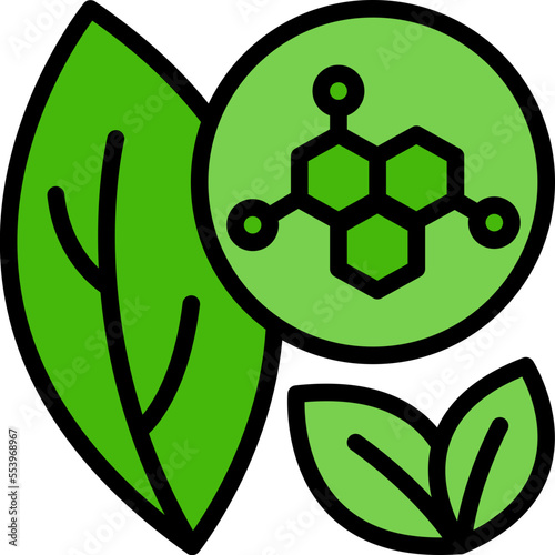 chlorophyll flat line style icon