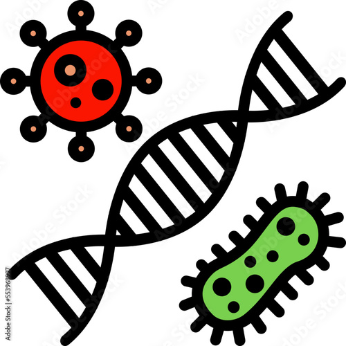 disease flat line style icon