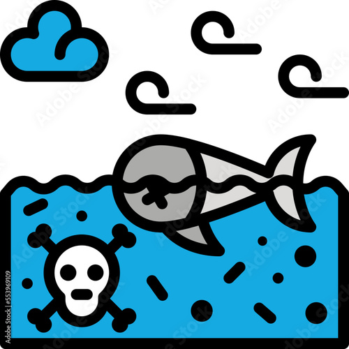 wastewater flat line style icon