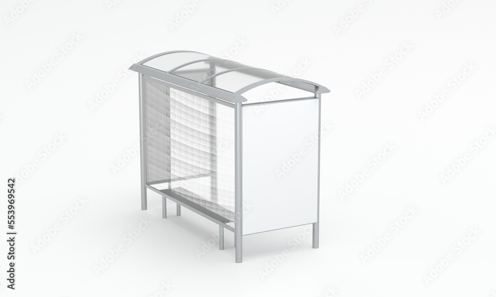 Bus Stop Billboard Aerial View Mockup Bus Stop Billboard Aerial View Mockup
