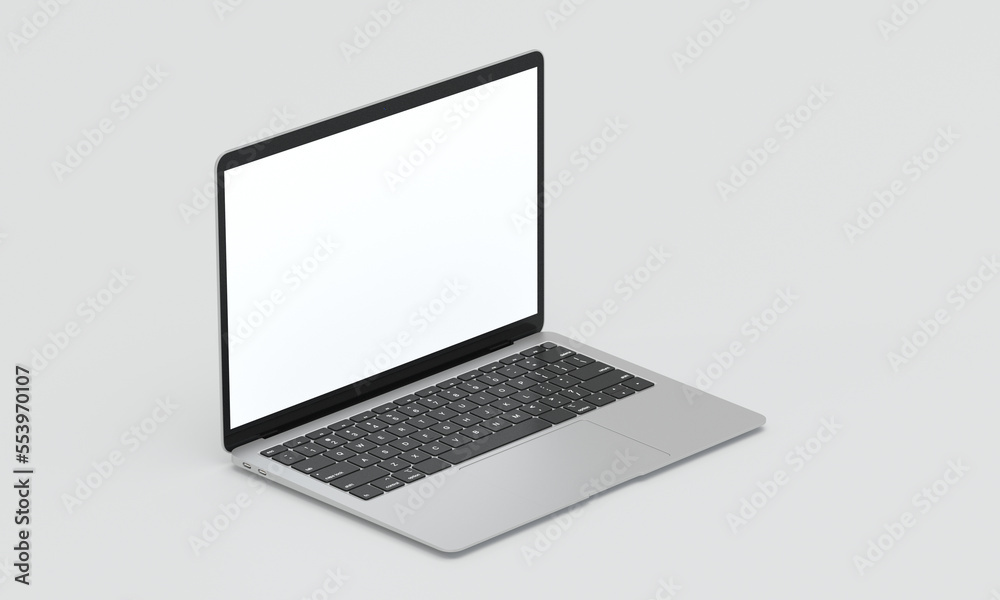 Isometric View Laptop Mockup
