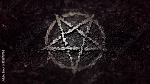 Pentagram Horror Death Metal Music Abstract Background Loop