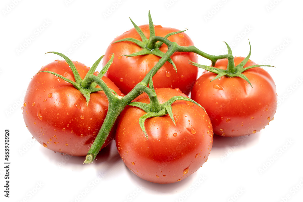 Tomato isolated on white background. Clipping Path. Full depth of field. Bunch tomatoes. close up Tomato isolated on white background. Clipping Path. Full depth of field. Bunch tomatoes. close up