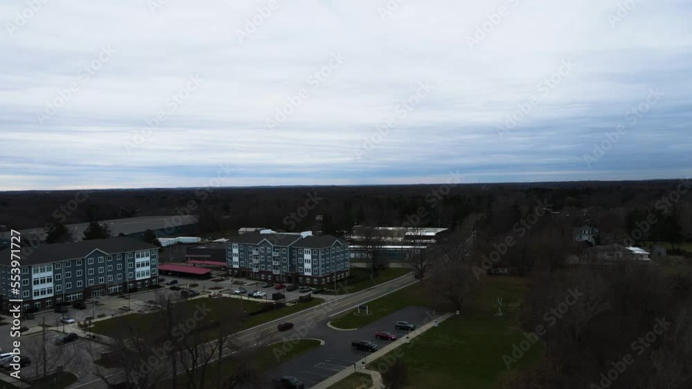 Cloudy day over apartments in Saint Joe. Cloudy day over apartments in Saint Joe.