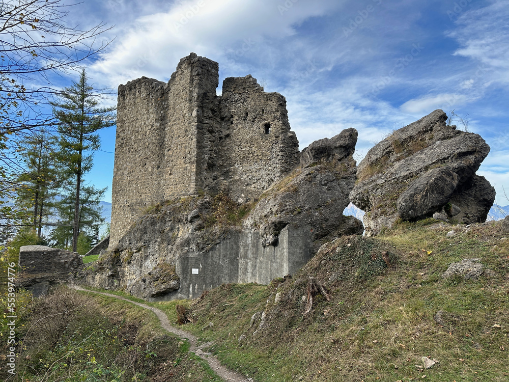 Schalun Castle (Wildschloss), Liechtenstein, Medium Wide View