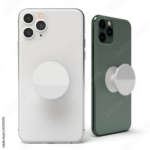 White phone Pop sockets