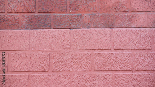 Canvastavla Muro de bloques pintado de rosa y granate