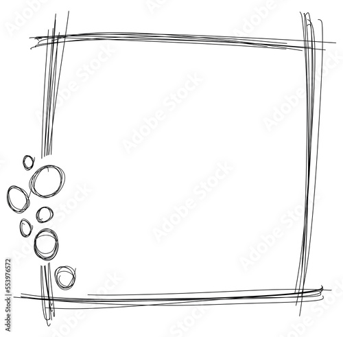 Frame Background Thin Lines Square Circles Isolated