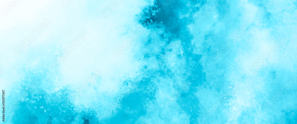 Abstract gradient light sky blue shades watercolor background on white paper texture, sky clouds landscape light background. Hand drawn sky computer draw background. Abstract gradient light sky blue shades watercolor background on white paper texture, sky clouds landscape light background. Hand drawn sky computer draw background.