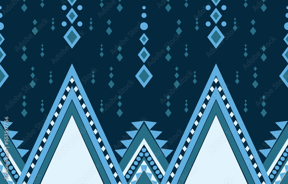 Fototapeta premium Oriental ethnic pattern. Abstract ethnic geometric pattern background design wallpaper, Indian border background,carpet,wallpaper,clothing,wrapping,batic,fabric, traditional print vector illustration