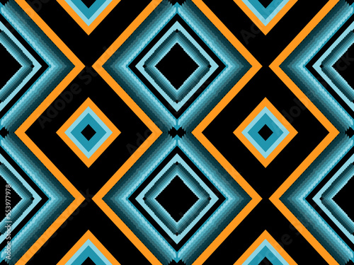 pattern, Geometric ethnic pattern traditional Design for background,carpet,wallpaper,clothing,wrapping,Batik,fabric,sarong,Vector illustration embroidery style.