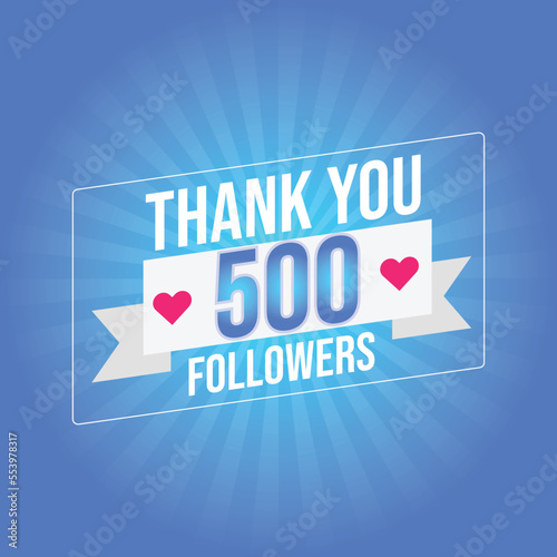 Thank you template for social media five hundred followers, subscribers, like. 500 followers. user Thank you celebrate of 500 subscribers and followers.
