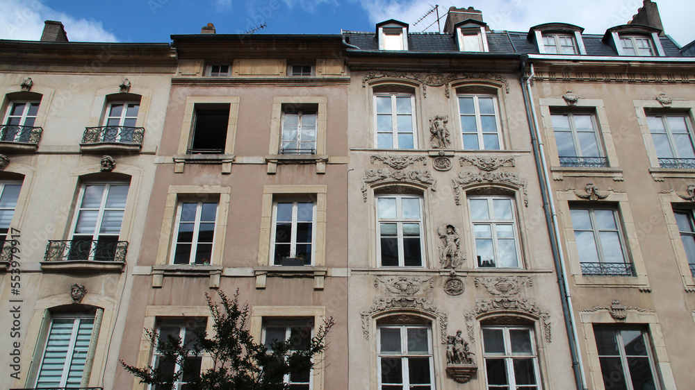 old flat buildings in nancy (france) 