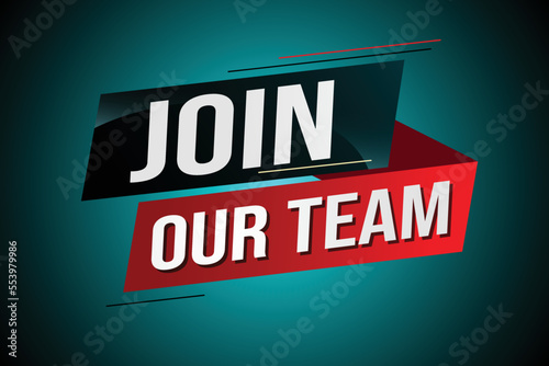 join our team word concept vector illustration with modern futuristic 3d style for landing page template ui web mobile app poster banner flyer background gift card coupon label wallpaper	
