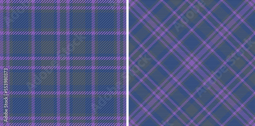 Seamless check pattern. Plaid fabric background. Tartan texture vector textile.