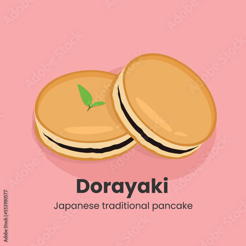Dorayaki Japanese red bean pancake, traditional food