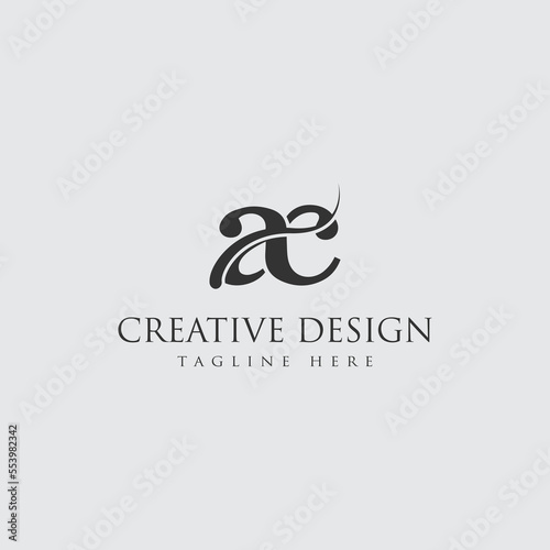 	
AC a c Letters logo design with leaves on branches around. Vector Illustration with A and C letters.